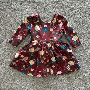 Ruffle Butts Floral Dress With Bow